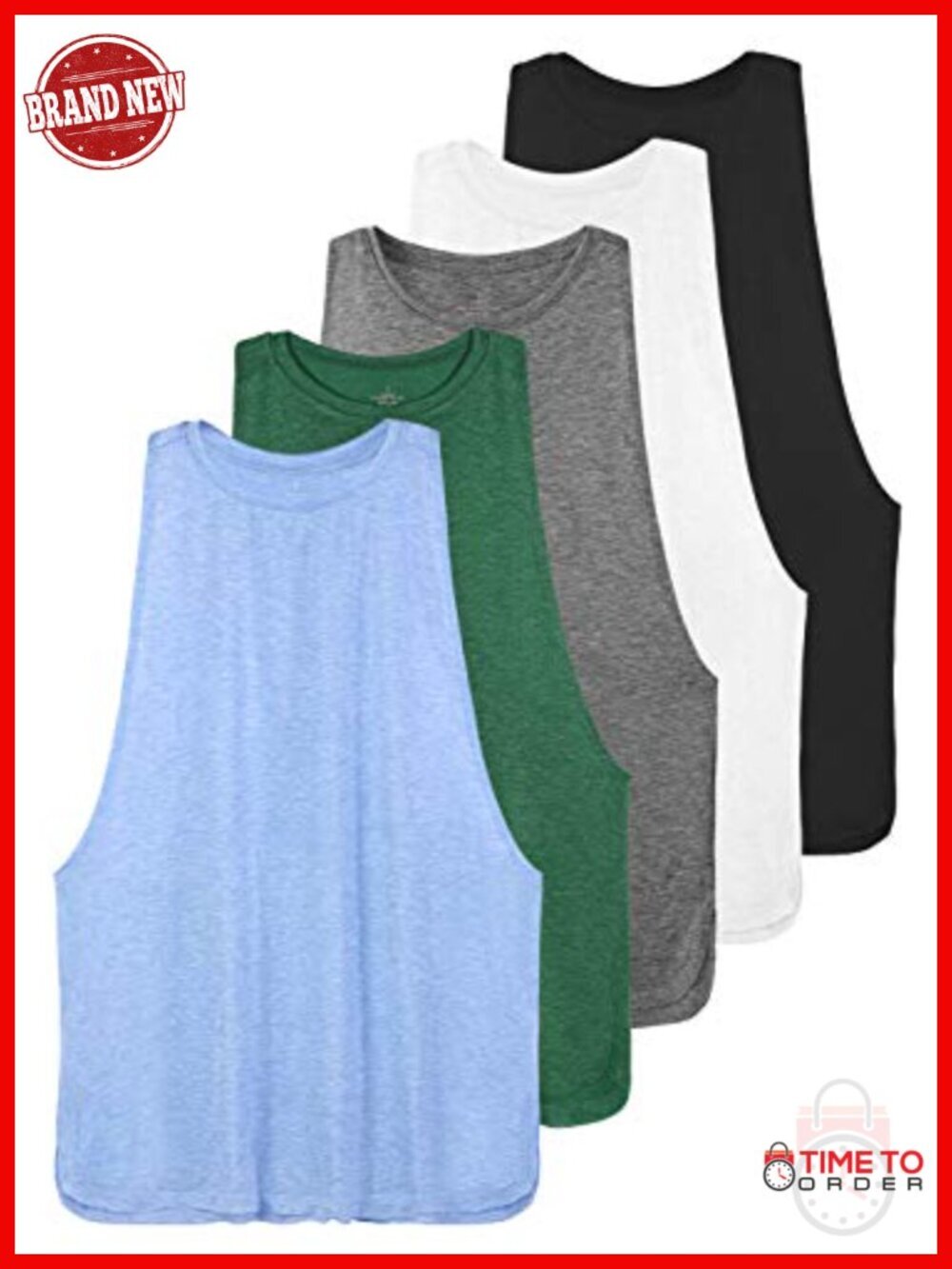 Women's Sleeveless Loose Fit Tank Tops for Workout Gym Yoga 3-5 Pack